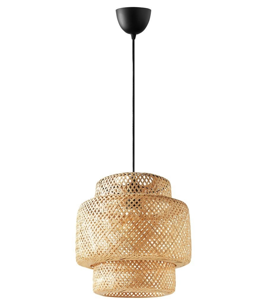 IKEA Sinnerlig hanglamp, Bohemian, Scandinavisch, Natuurlijk, Natuurlijk materiaal, Zo goed als nieuw, E27 (groot)