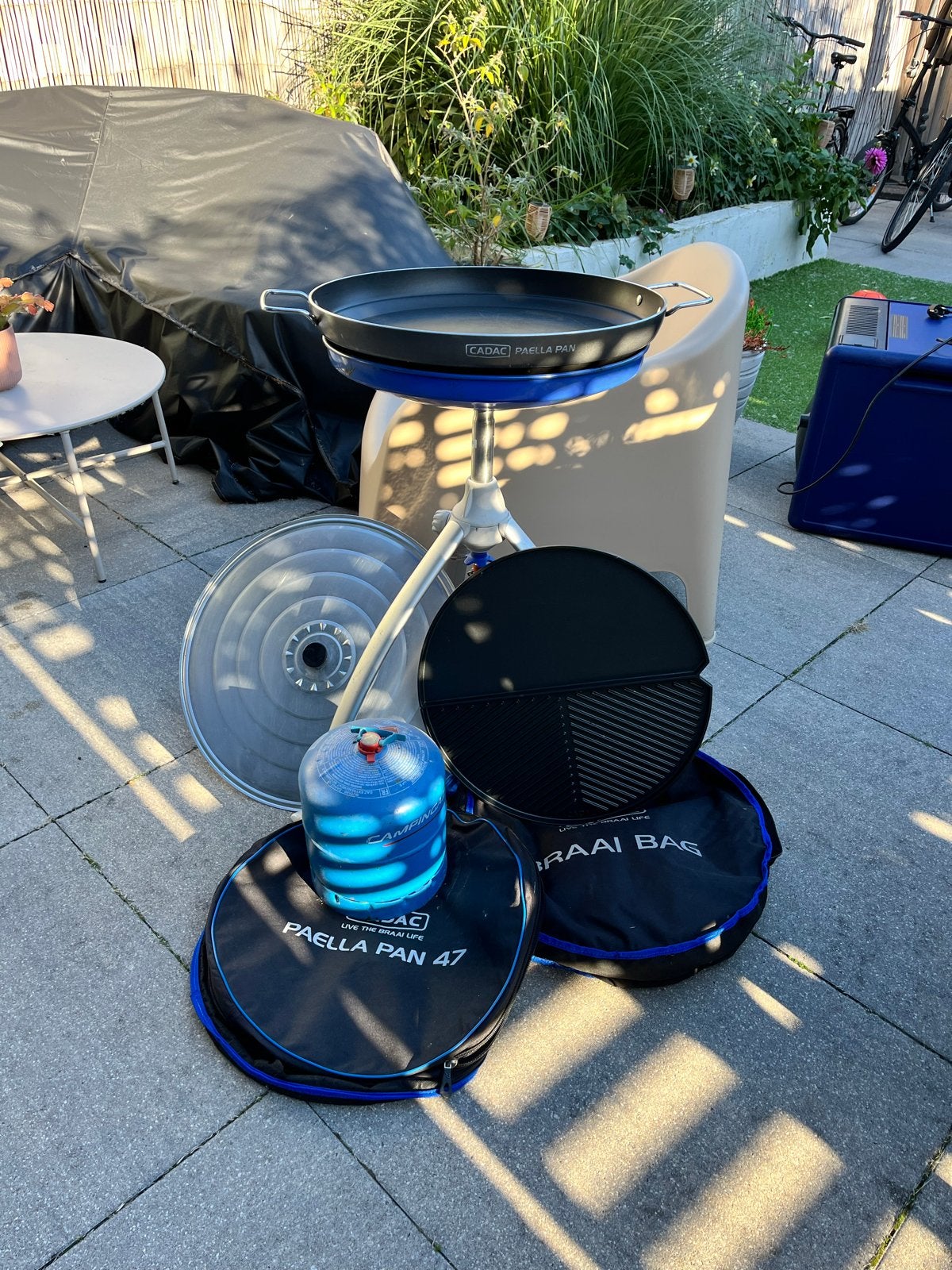 Cadac Braai met toebehoren en volle gasfles, Tuin en Terras, Ophalen, Gebruikt