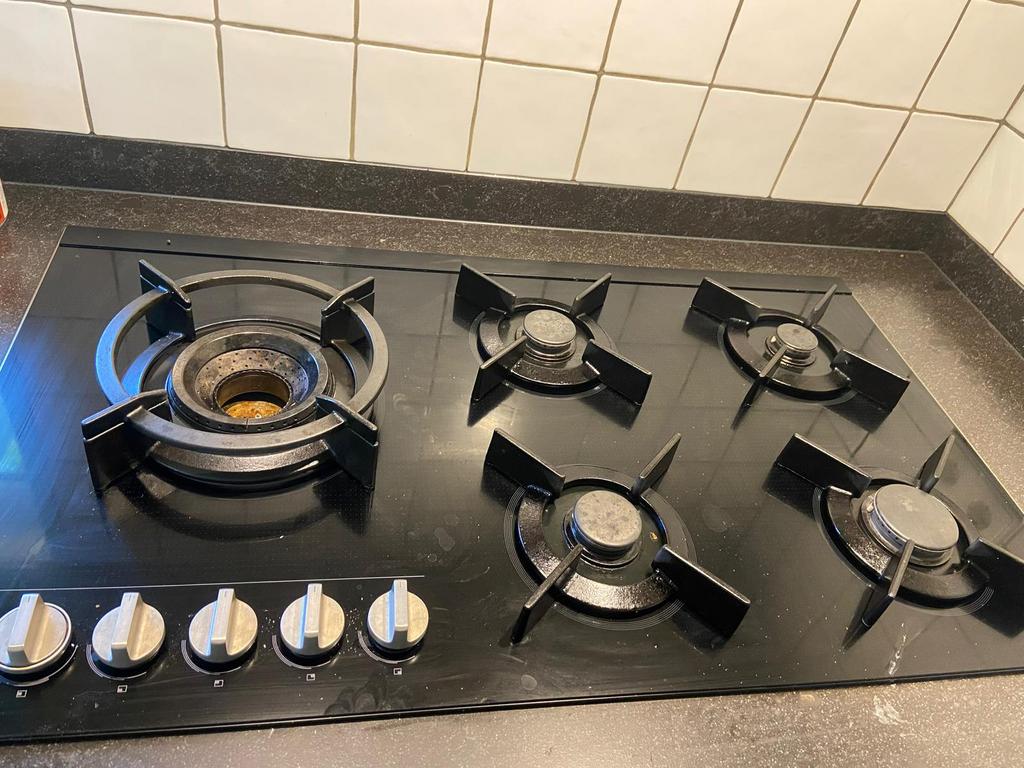 Gaskookplaat, Witgoed en Apparatuur, Kookplaten, Ophalen, Zo goed als nieuw, Inbouw, Gas