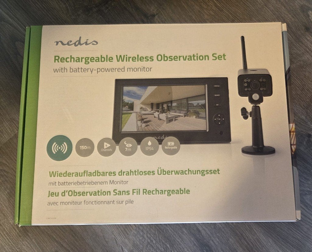 NIEUWE oplaadbare draadloze observatie/camera set, Ophalen of Verzenden, Nieuw, Buitencamera