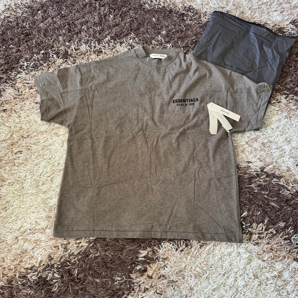 Essentials Fear Of God T-shirt - Heather Gray - Maat L, Ophalen of Verzenden, Nieuw, Maat 52/54 (L), Beige