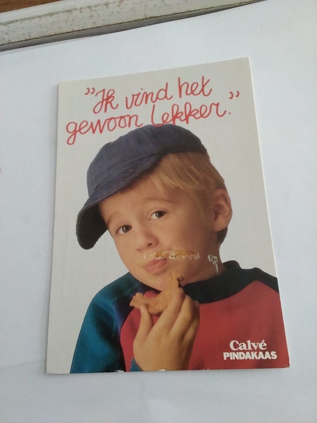 Calvé Pindakaas reclamekaart  "Ik vind het gewoon lekker", Ophalen of Verzenden