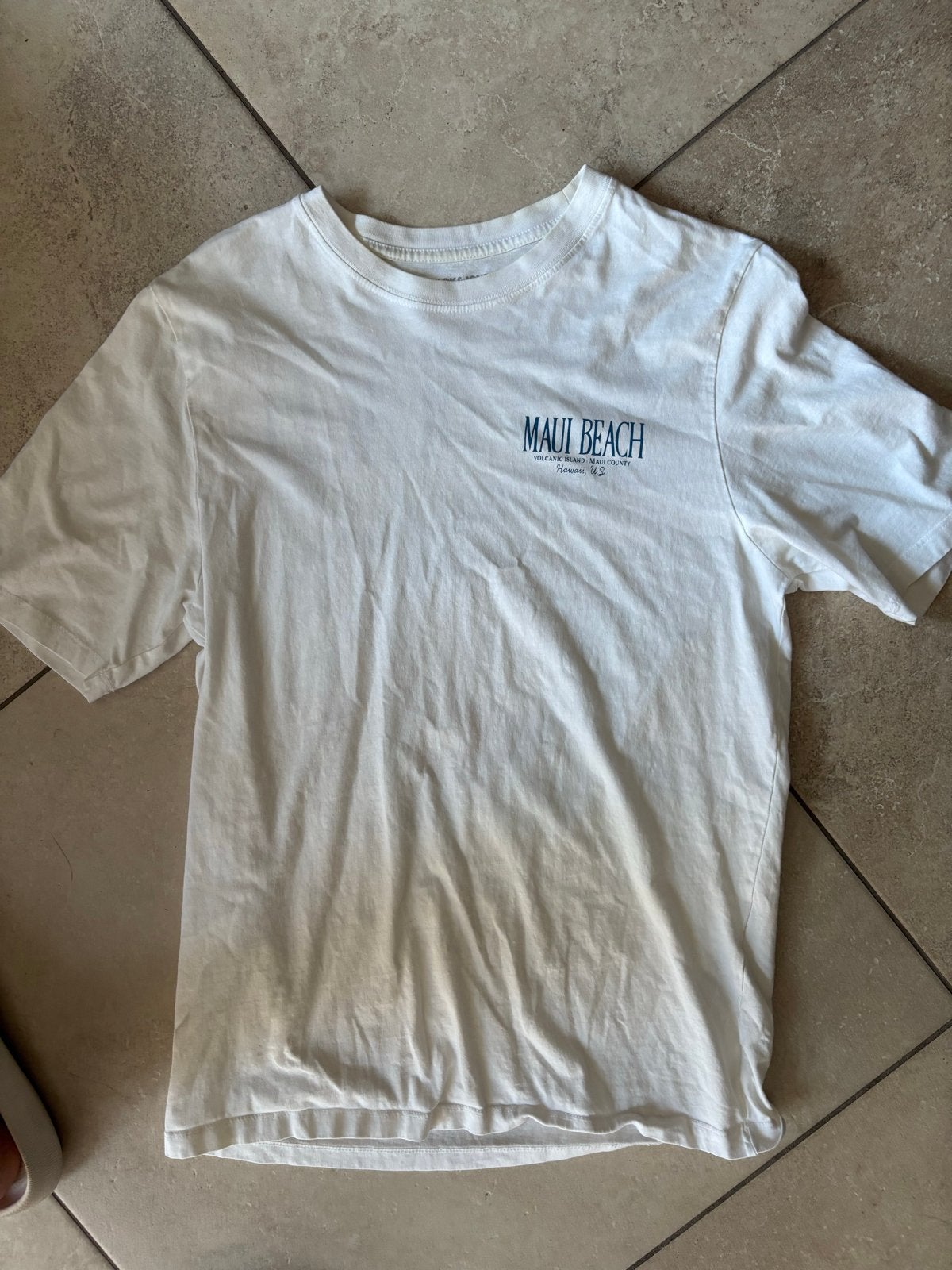 Jack & Jones T-shirt Maui Beach Maat M, Kleding | Heren, Ophalen of Verzenden, Zo goed als nieuw, Maat 48/50 (M), Wit