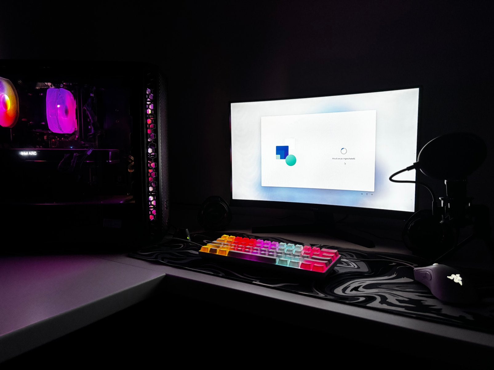 Complete gaming setup, Computers en Software, Desktop Pc's, Zo goed als nieuw, 3 tot 4 Ghz, Gaming, Ophalen
