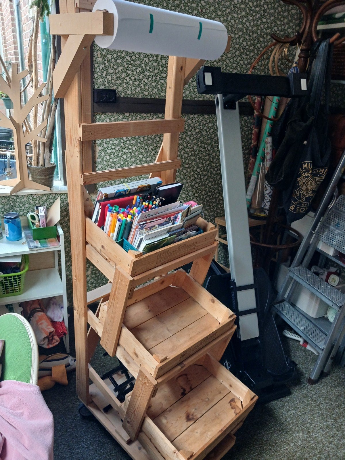 Leuk knutselrek, voormalig groenterek 146hx 43bx 60d, Ophalen, Zo goed als nieuw, Hout, Knutselmateriaal