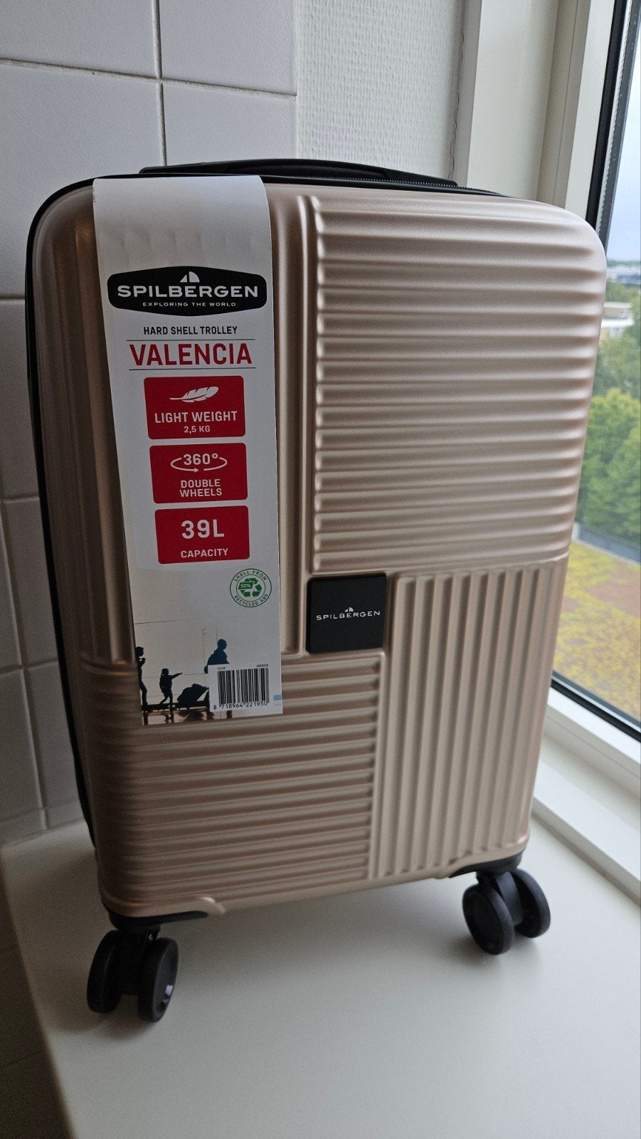 Nieuwe Spilbergen Valencia handbagage koffer - champagekleur, Ophalen, 30 cm of meer, Minder dan 40 cm, Nieuw