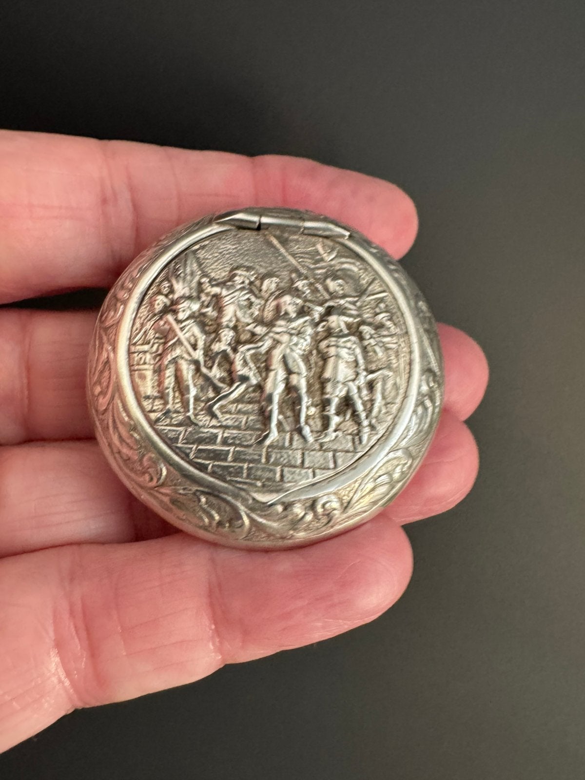 Pillendoosje rembrand zilver, Antiek en Kunst, Ophalen of Verzenden, Zilver
