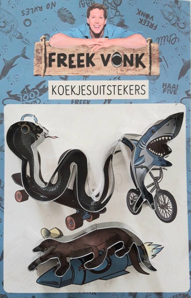 Freek Vonk Koekjesuitstekers: slang, haai, otter NIEUW, Overige typen, Freek Vonk, Kunststof, Onbekend