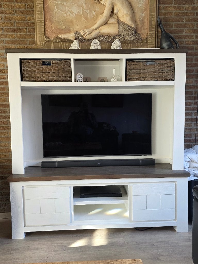 TV Kast, Ophalen, 150 tot 200 cm, 25 tot 50 cm, Overige houtsoorten