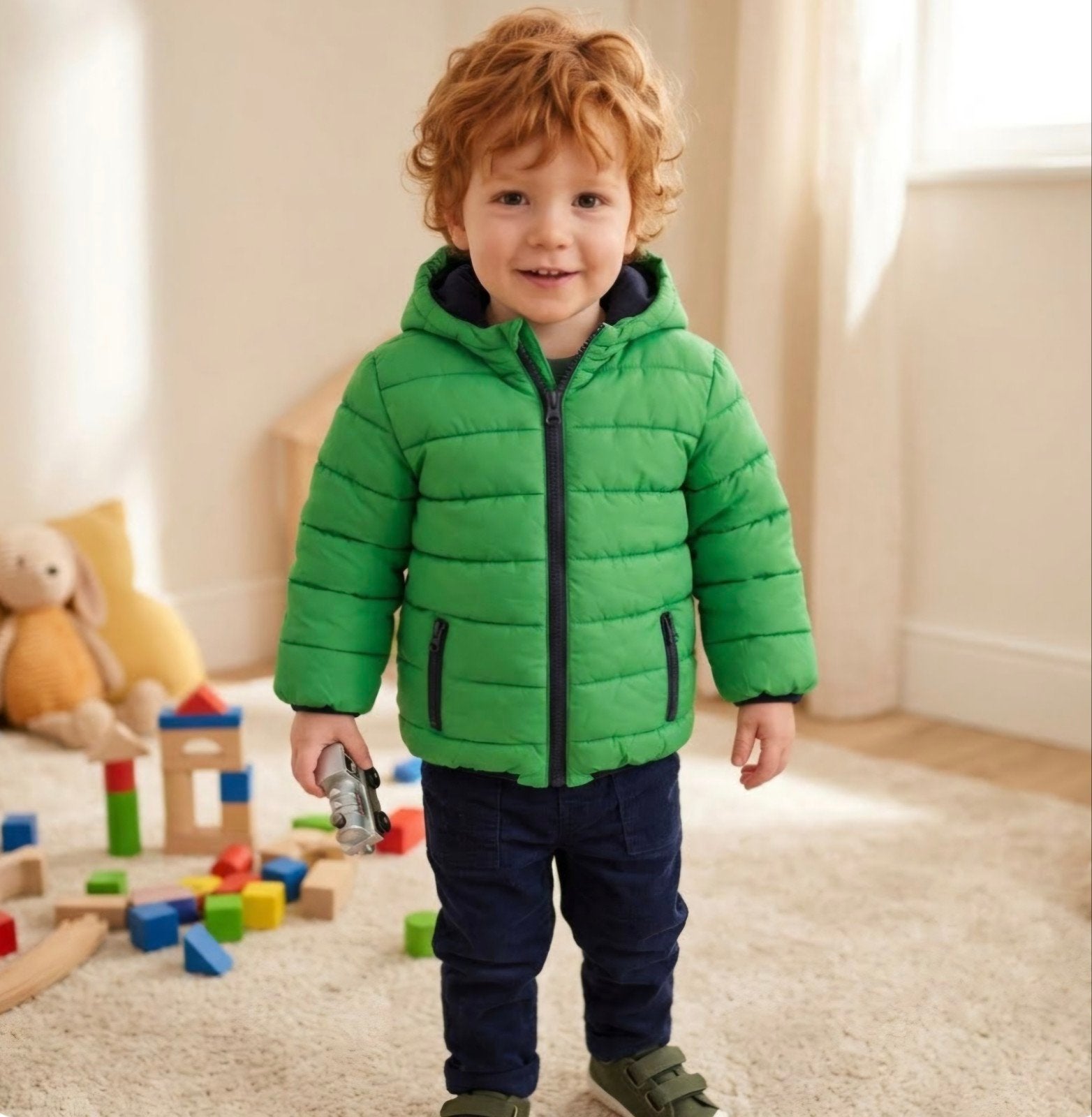 Groene Jake Fischer Kinderjas winter - Maat 98/104, Ophalen of Verzenden, Gebruikt, Jake Fischer, Jongen of Meisje