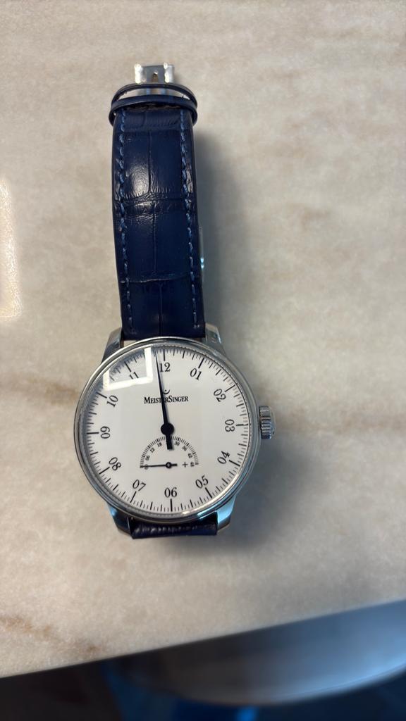 Meistersinger 001, Overige merken, Leer, Staal, Polshorloge