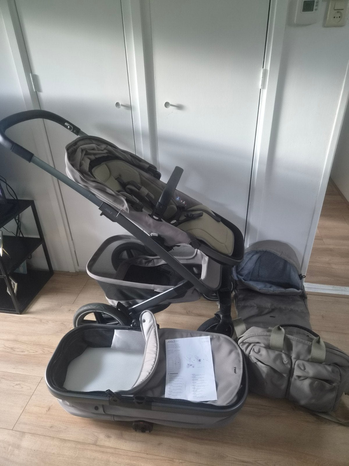 Joolz Geo 3 met luiertas, voetenzak en regenhoes, Gebruikt, Met reiswieg, Ophalen, Kinderwagen