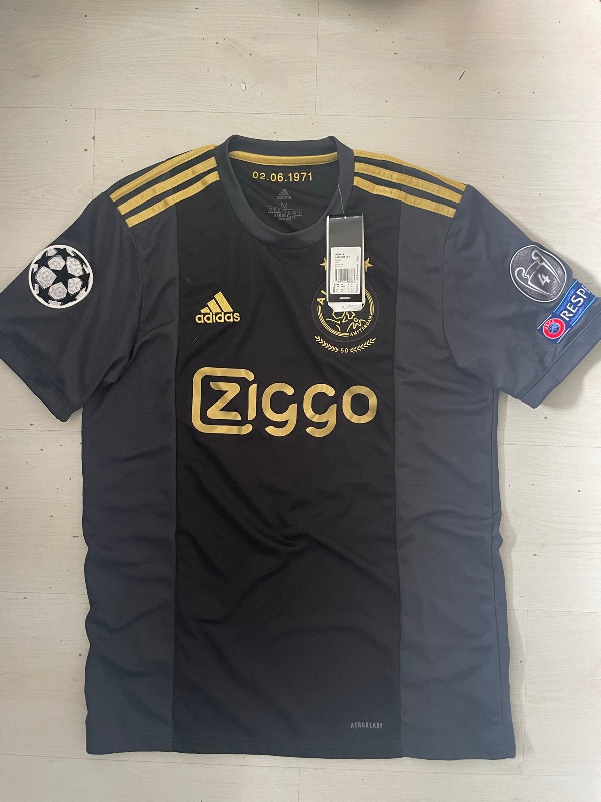 Ajax Limited Edition Europees Shirt - Zwart/Goud, Maat M, Ophalen, Nieuw, Shirt