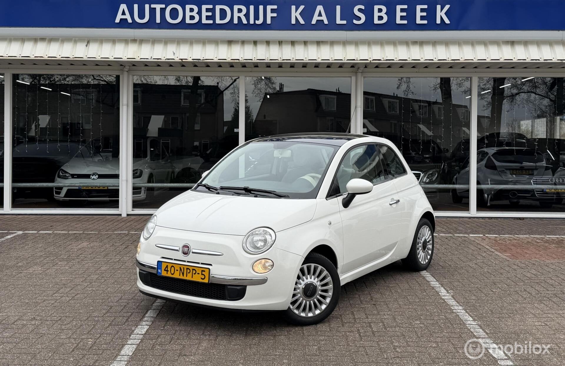 Fiat 500 1.2 Lounge|Automaat|Clima|City|, Auto's, Fiat, Euro 5, Gebruikt, 4 cilinders, Wit