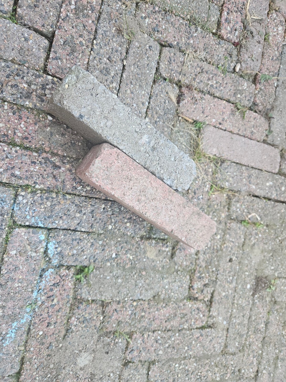 Gebruikte Klinkers - Rood en Grijs Beton, Gebruikt, Klinkers, Beton, 5 tot 10 m²