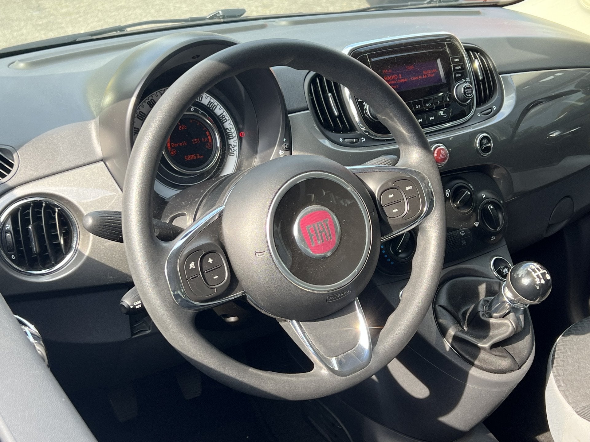 Fiat 500 1.0 TwinAir Pop | Cruise control | Airco | Lichtmet, Auto's, Voorwielaandrijving, Stof, Gebruikt, 840 kg