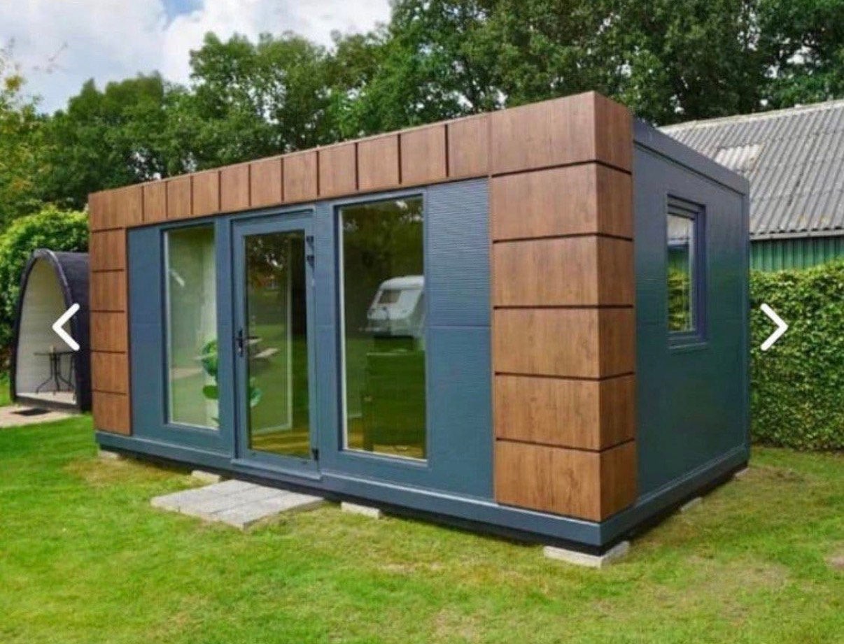 Luxe Tuin Unit (6 x 3 meter) - incl. keukenblok, Tuin en Terras, Ophalen, Zo goed als nieuw, 3 ramen of meer