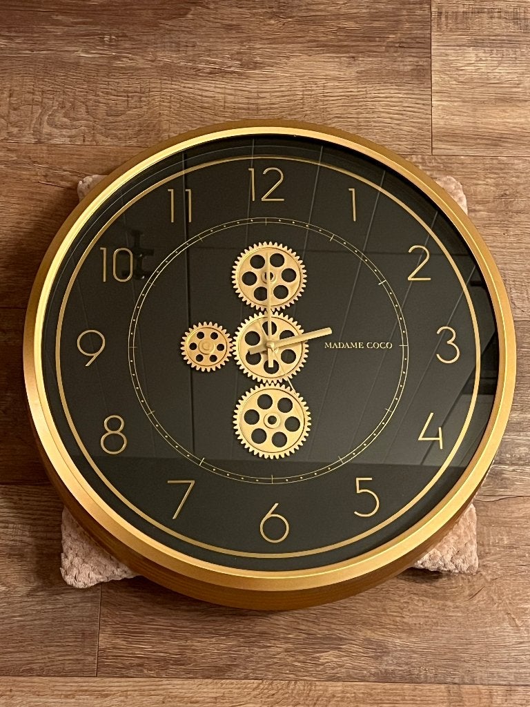klok Ø50cm x 7,5cm dik (uurwerk kapot), Ophalen, Analoog, Overige merken, Wandklok