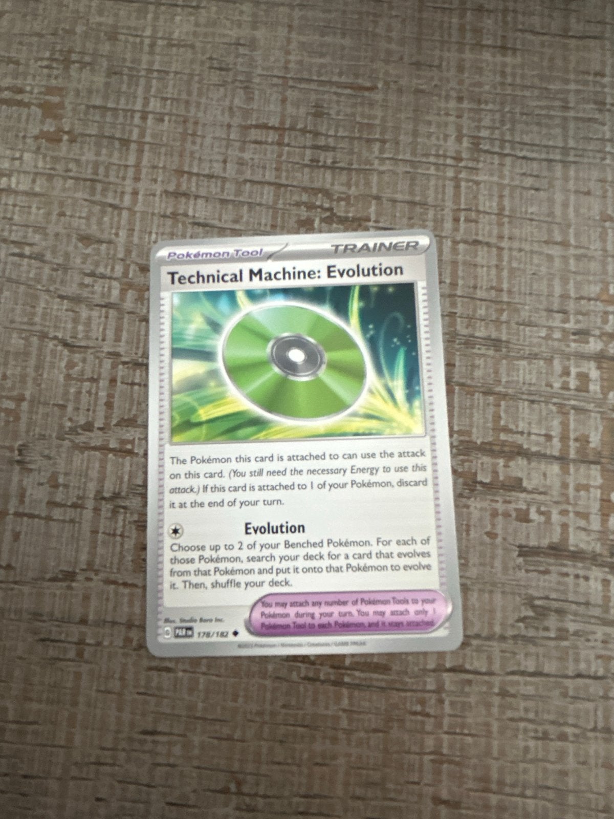 Pokémon TCG: Technical Machine: Evolution Trainer Kaart, Ophalen of Verzenden, Zo goed als nieuw, Losse kaart