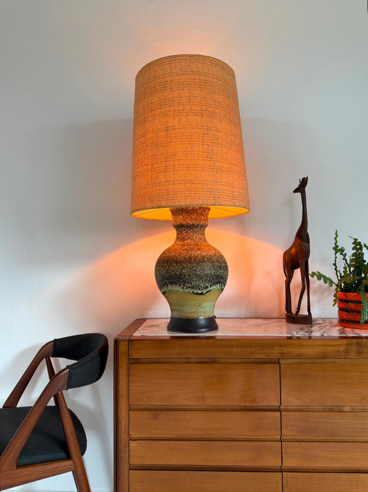 Vintage XL keramieken fat lava lamp, West Germany ‘60, Natuurlijk materiaal, Overige merken, Vintage, West Germany