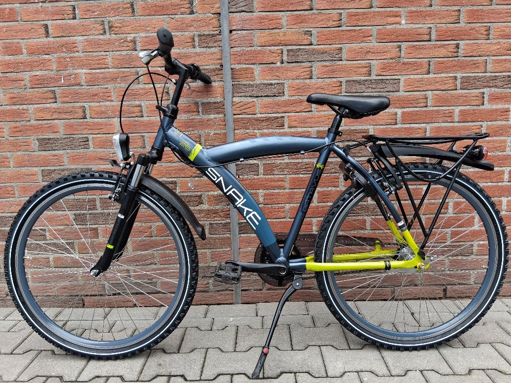 ALS NIEUWE Batavus Snake 26 inch, 48 cm. grijs-geel, Fietsen en Brommers, Terugtraprem, Batavus, Zo goed als nieuw, Handrem