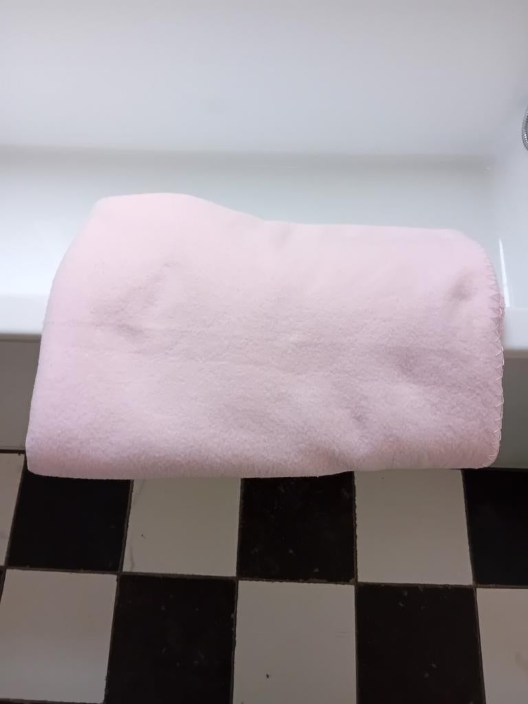 Licht roze fleece deken 1.75 bij 1.25 cm, Ophalen, Eenpersoons, Roze