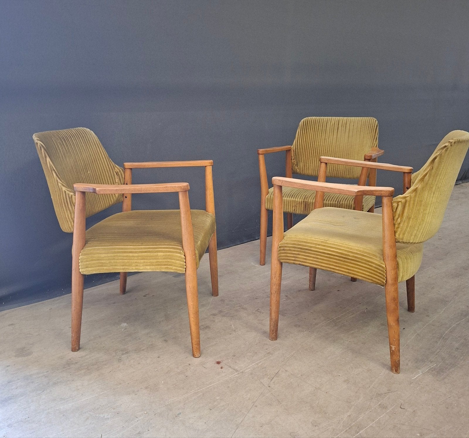 Set van 3 cocktail fauteuils jaren 60, Ophalen, Gebruikt, 75 tot 100 cm, 50 tot 75 cm