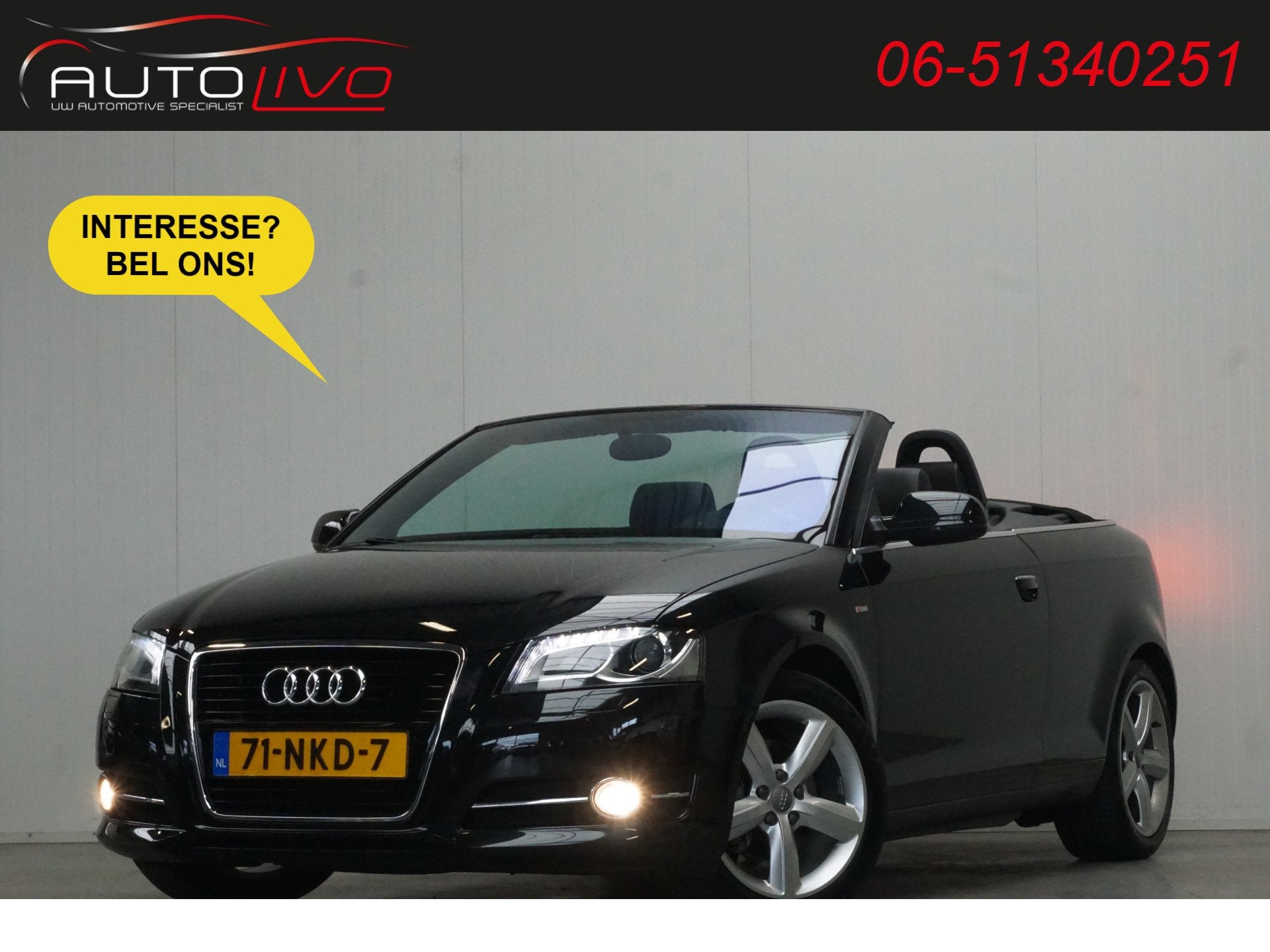 Audi A3 Cabriolet 1.8 TFSI Ambition Pro Line S NL AUTO! 160, Auto's, Audi, Voorwielaandrijving, Euro 5, 15 km/l, Gebruikt