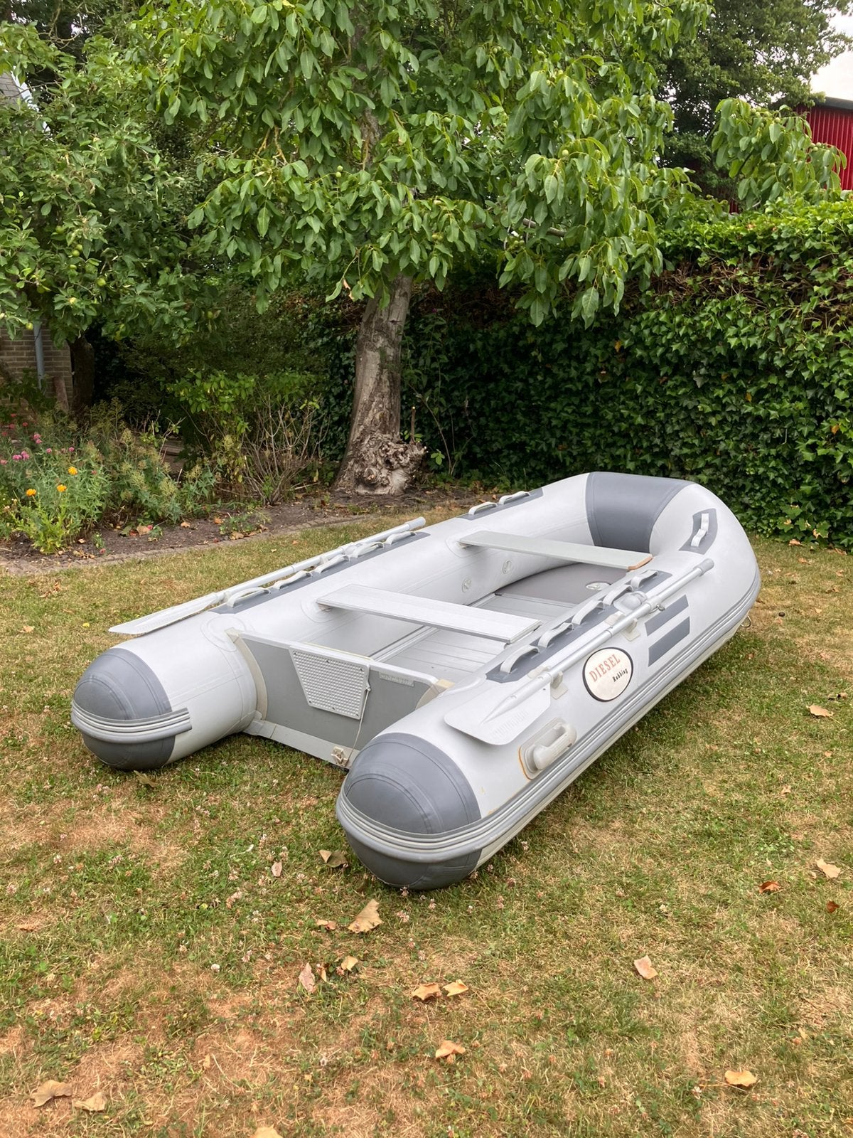Diesel Rubbing rubberboot 300cm, Watersport en Boten, Rubberboten, Zo goed als nieuw, Aluminium, Peddels, Diesel, Ophalen