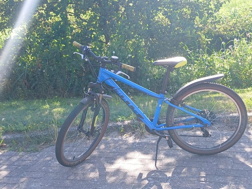Jongensfiets 24 inch Mountainbike, Ophalen, Velgrem, Versnellingen, Gebruikt