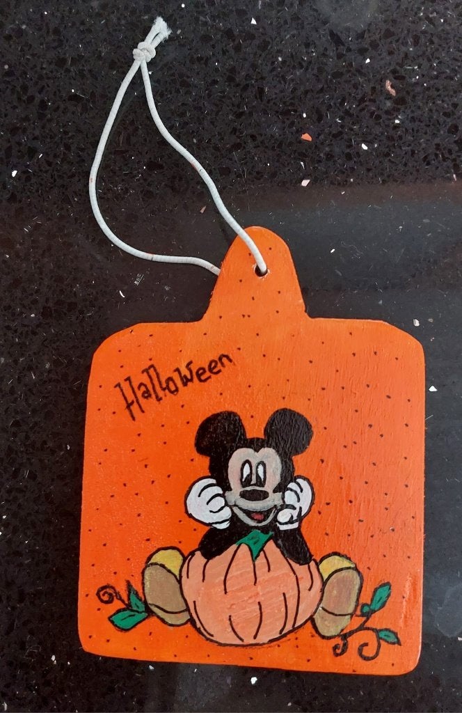 Nieuw- houten onderzetter Halloween Mickey Mouse, Ophalen of Verzenden, Nieuw, Handgemaakt