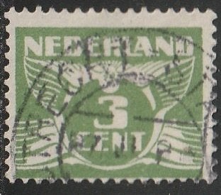 Nederland 1924 147 Vliegende duif 3c, Gest Utrecht, Ophalen of Verzenden, T/m 1940, Gestempeld