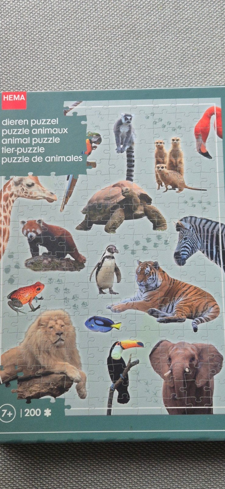 Hema Dieren Puzzel 200 Stukjes - Vanaf 7 Jaar, Ophalen of Verzenden