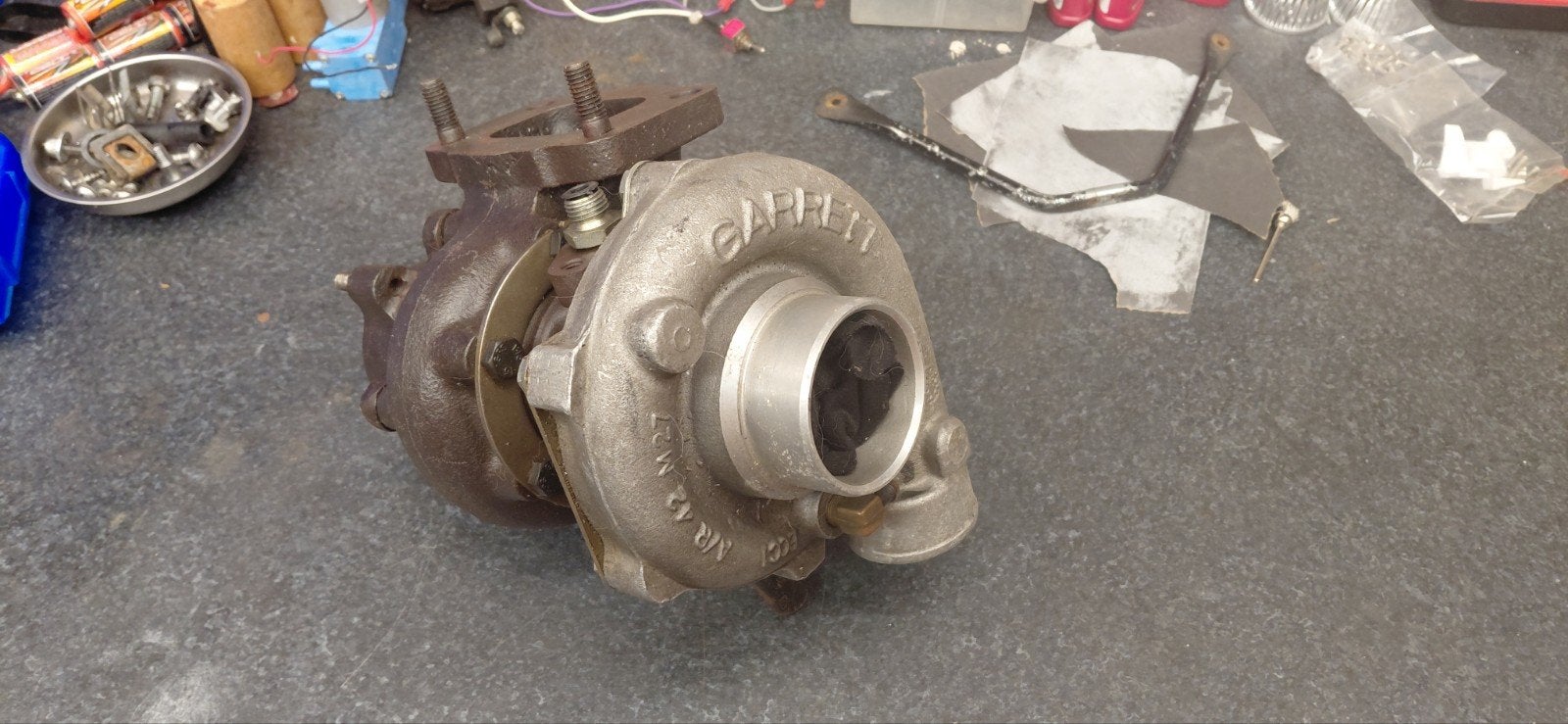 Mooie Garrett turbo a/r 42 m27 teab, Ophalen of Verzenden, Gebruikt, Saab