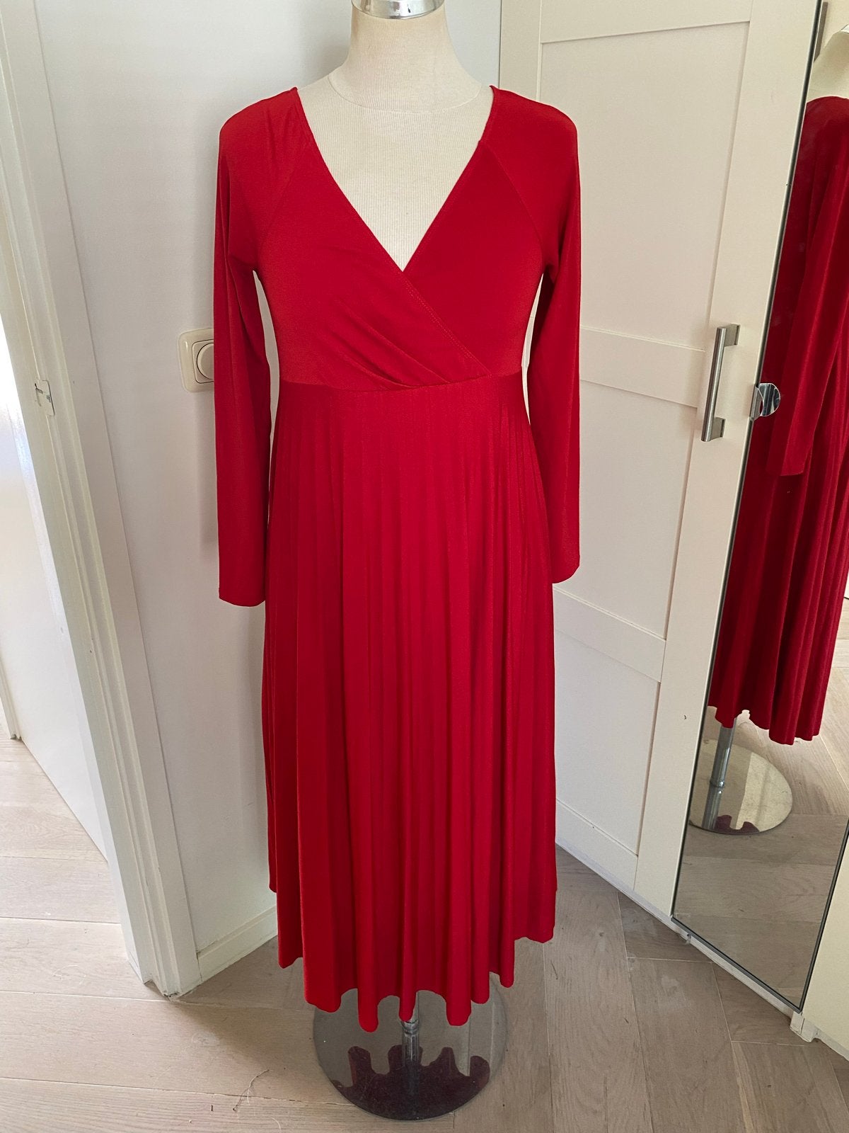 Anna Field  rode jurk maat 36, Kleding | Dames, Ophalen of Verzenden, Zo goed als nieuw, Maat 36 (S), Rood