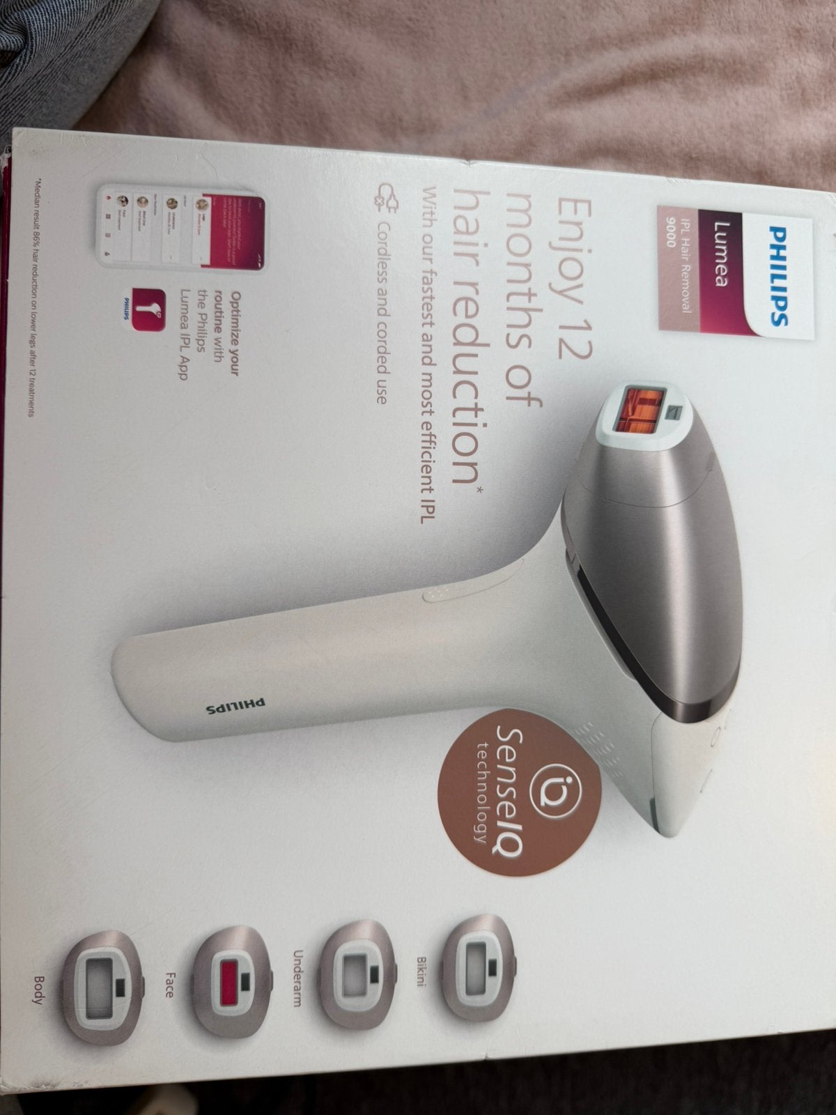 Philips Lumea IPL 9000 BRI958/00 – 4 opzetstukken, Ophalen of Verzenden, Zo goed als nieuw, Scheren en Epileren