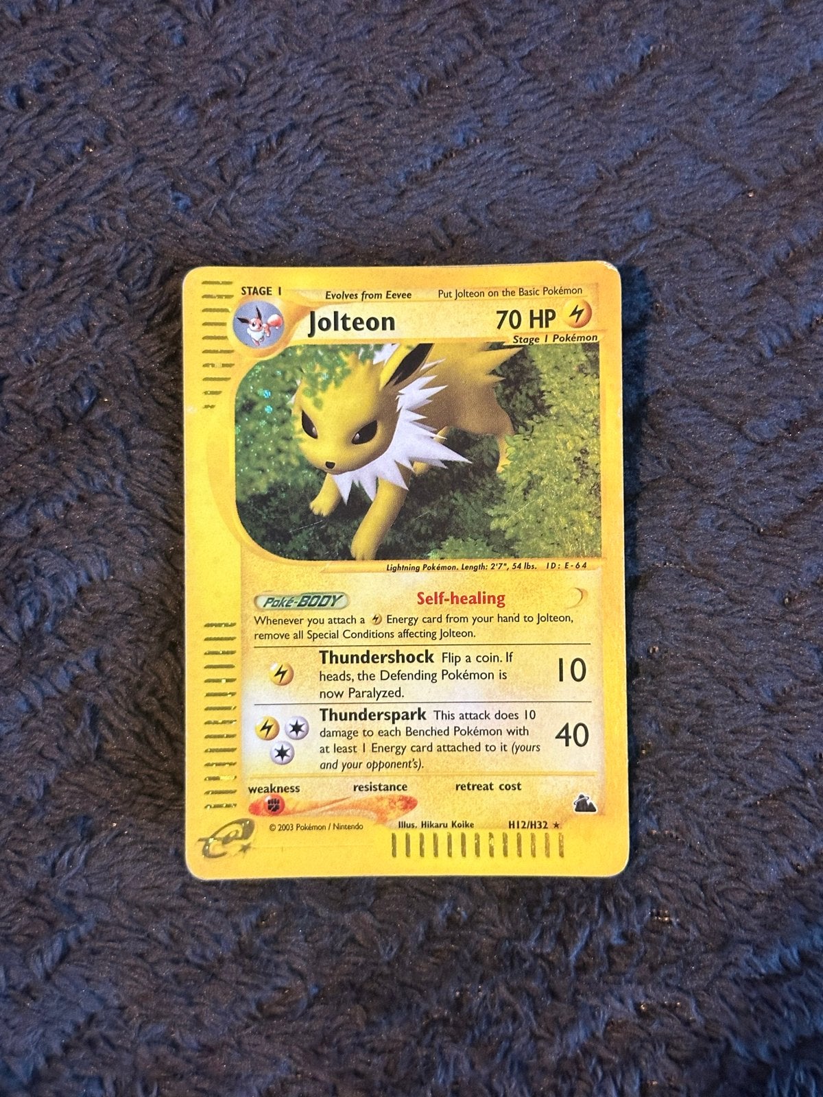 Jolteon H17/H32 Skyridge Holo, Ophalen of Verzenden, Gebruikt, Losse kaart, Foil