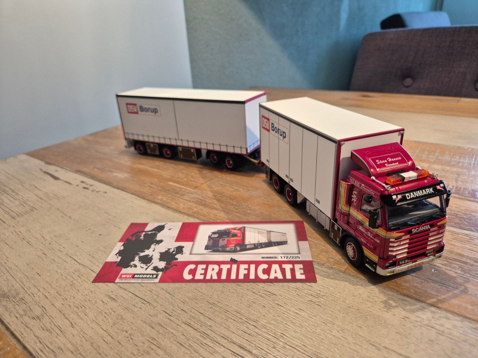 Steen Hansen Danmark Scania 143m 500 streamlinecombi Wsi, Ophalen of Verzenden, Nieuw, Bus of Vrachtwagen, Wsi