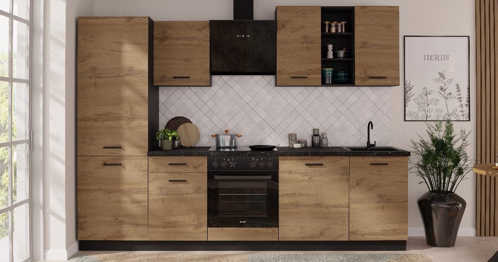 keuken 280 cm met veel ruimte nieuw beste deal beste prijs, Overige materialen, Nieuw, Enkelwandige keuken, Ophalen of Verzenden