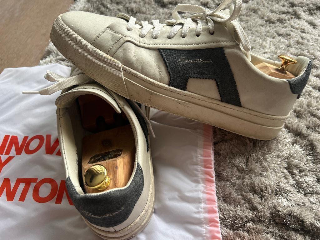 Santoni sneakers maat 46, Wit, Ophalen of Verzenden, Sneakers of Gympen, Santoni