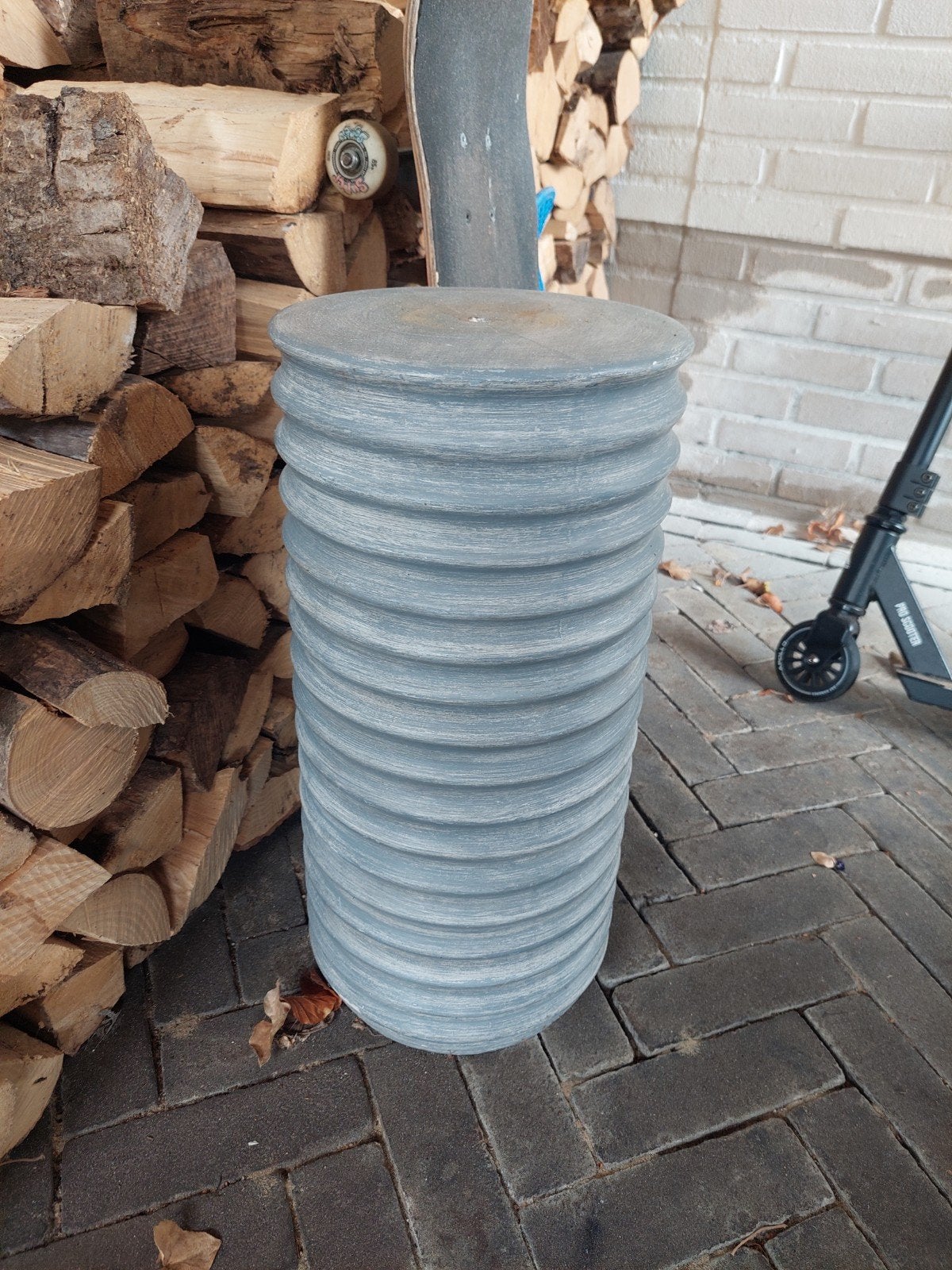 Lampenvoet/ bijzettafeltje, Tuin en Terras, Ophalen, Rond, Steen, 30 tot 60 cm