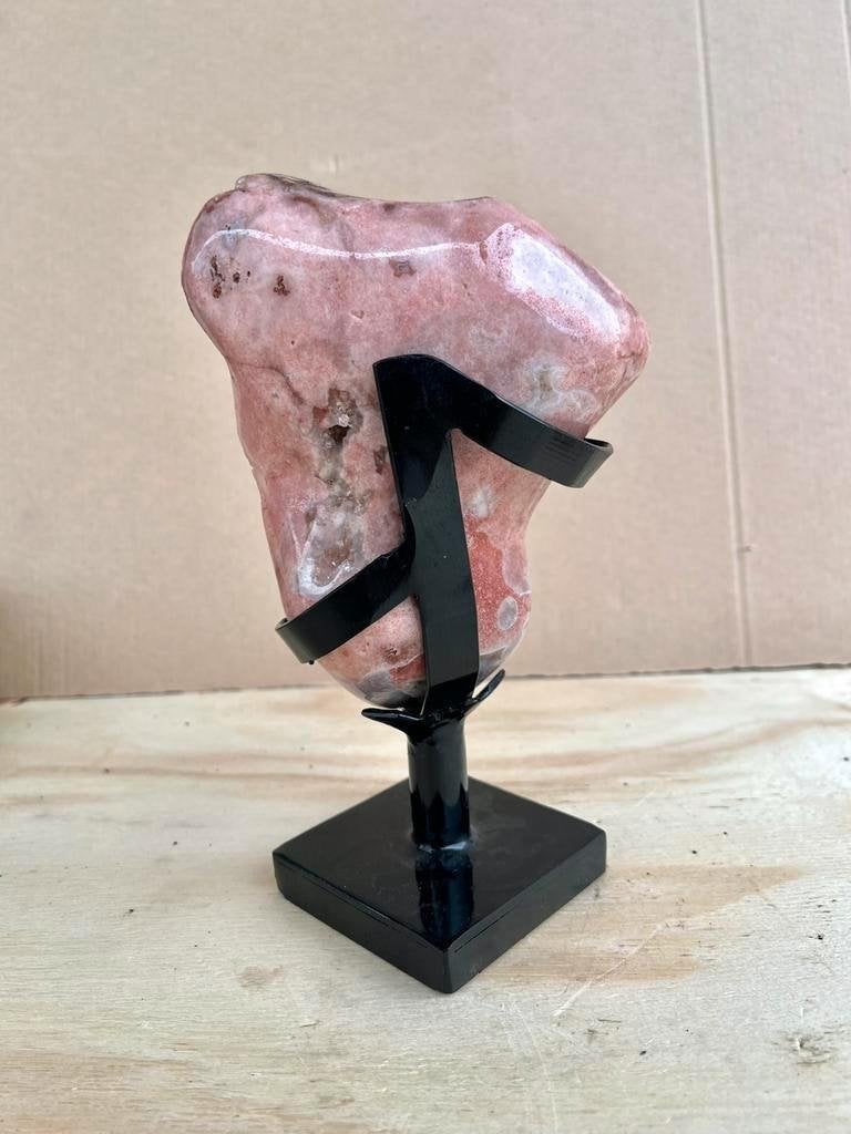 Pink amethist op voet, Ophalen of Verzenden