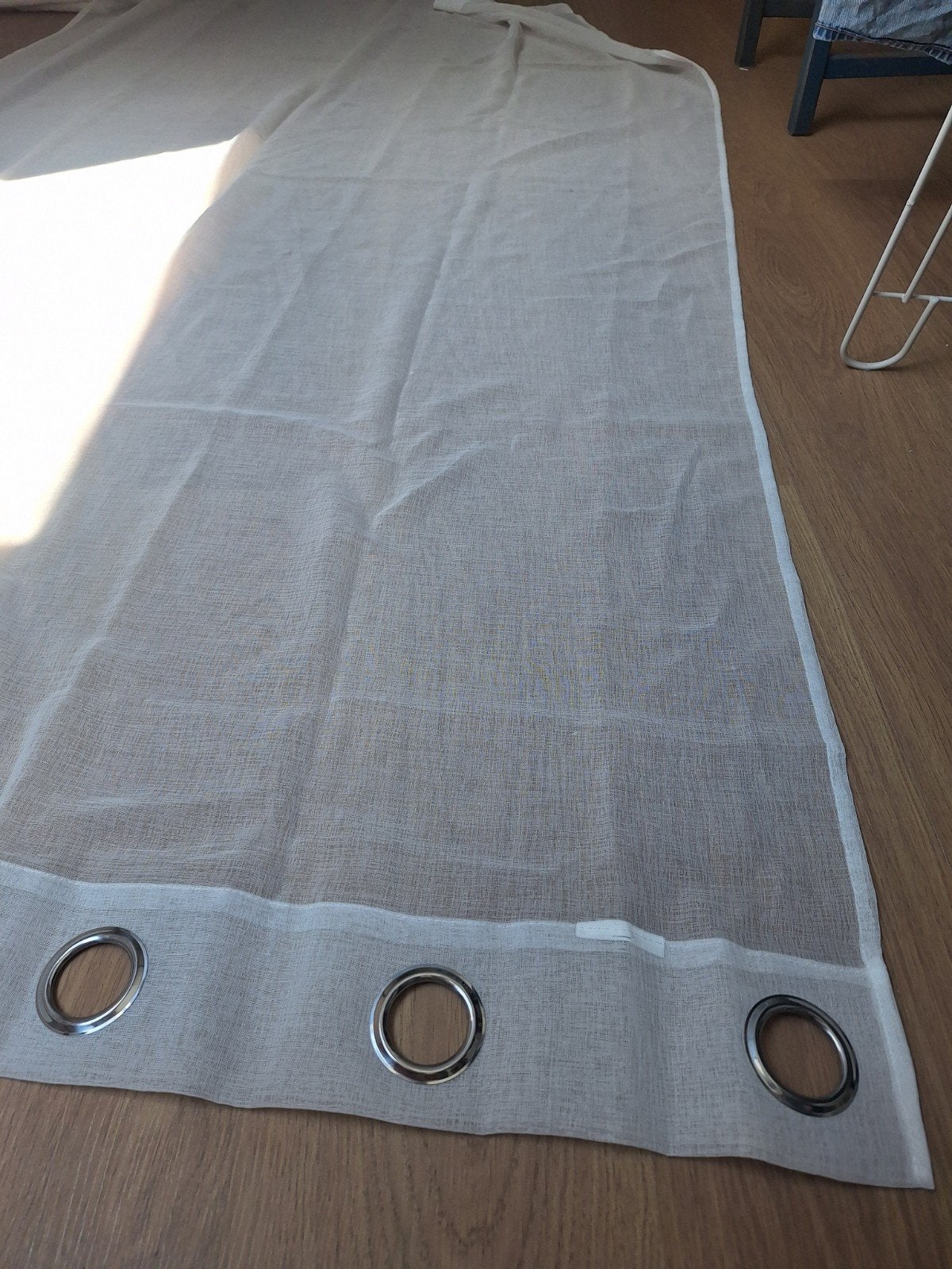Vitrage met ringen wit 6 stuks, Ophalen, Zo goed als nieuw, Wit
