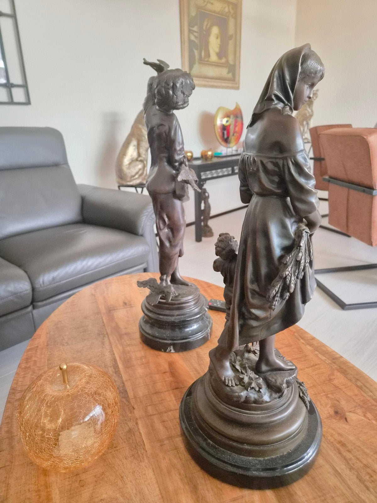 Bronzen Beeld: Vrouw met Kind - Klassiek en Elegant, Antiek en Kunst, Kunst | Beelden en Houtsnijwerken, Ophalen, Groep mensen