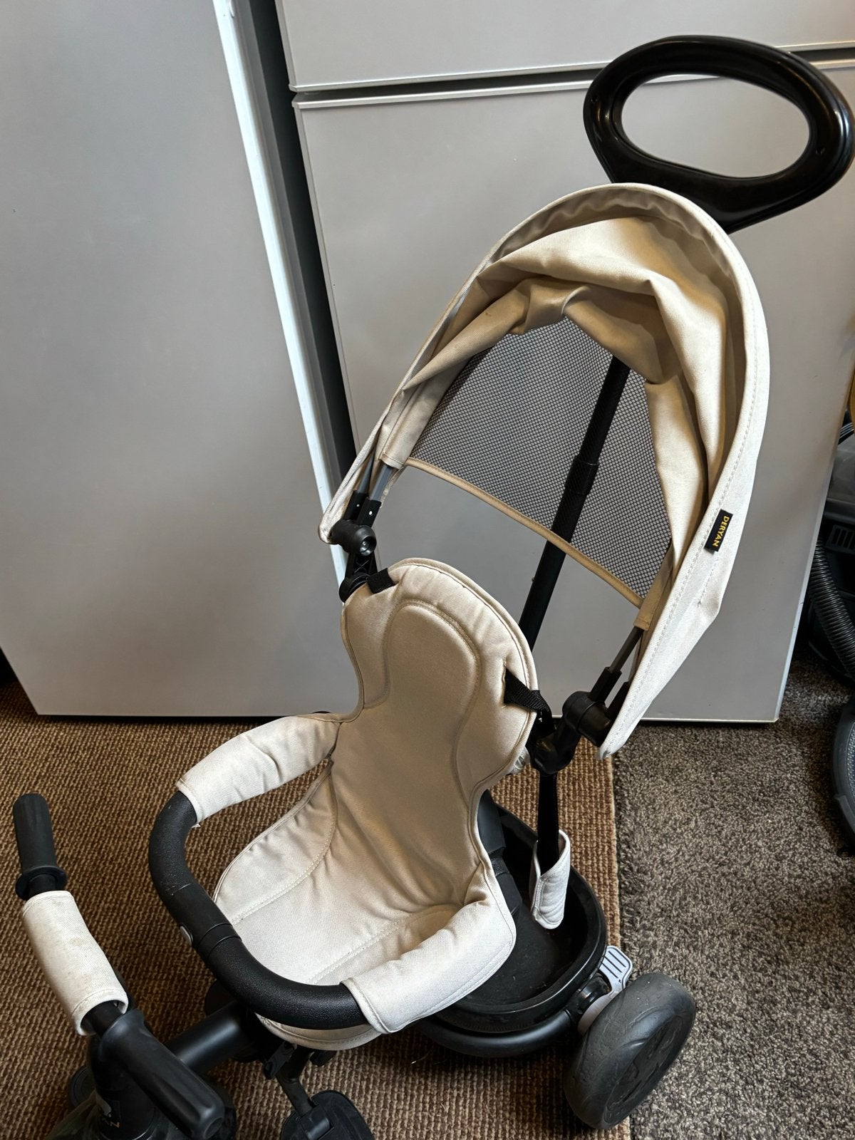 driewieler Deryan exlporer luxe met zonnekap - Beige, Ophalen, Zo goed als nieuw, Duwstang