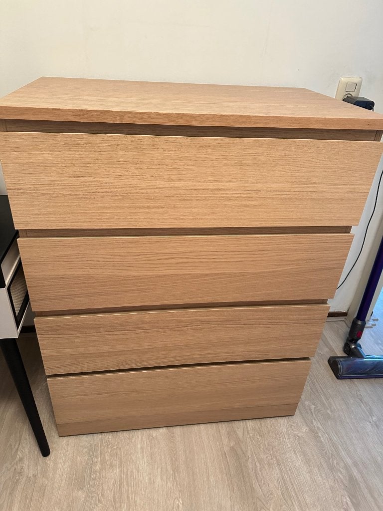 Ikea Malm kast, Huis en Inrichting, Kasten | Kledingkasten, Ophalen, 100 tot 150 cm, Eikenhout, 50 tot 100 cm