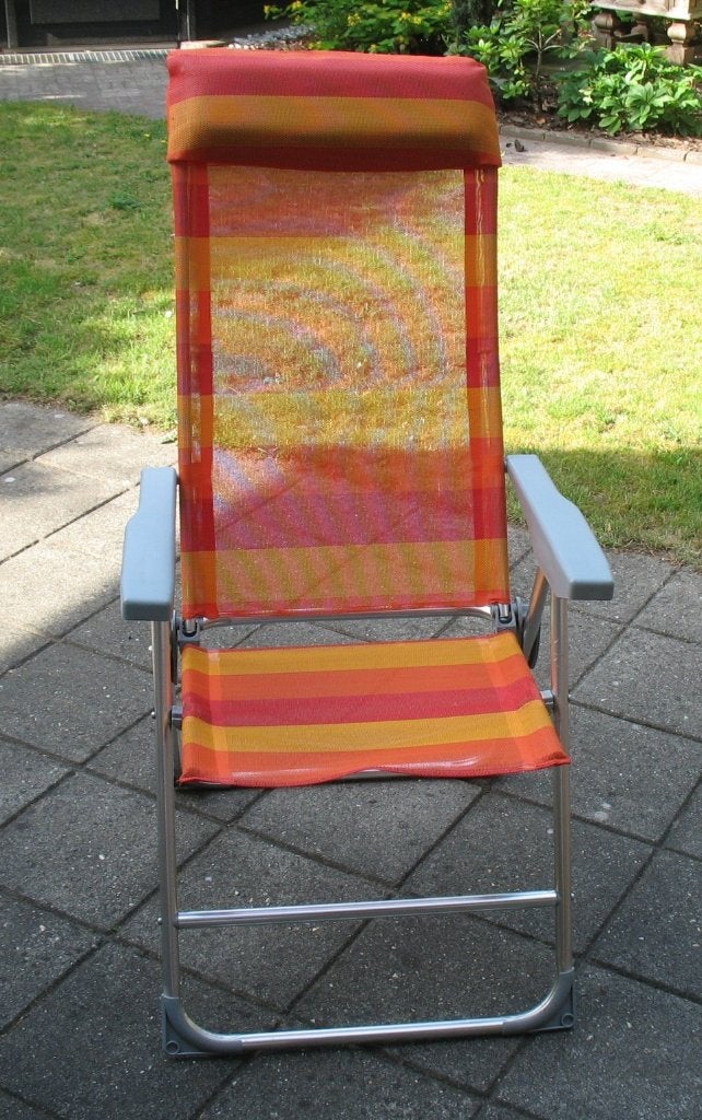Campingstoel - strandstoel, Caravans en Kamperen, Kampeermeubelen, Ophalen, Zo goed als nieuw, Campingstoel