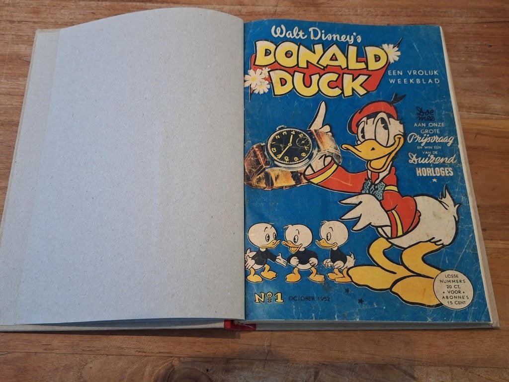 Donald Duck 1952 ingebonden - 10 nummers bijna nieuwstaat, Meerdere stripboeken, Ophalen, Zo goed als nieuw