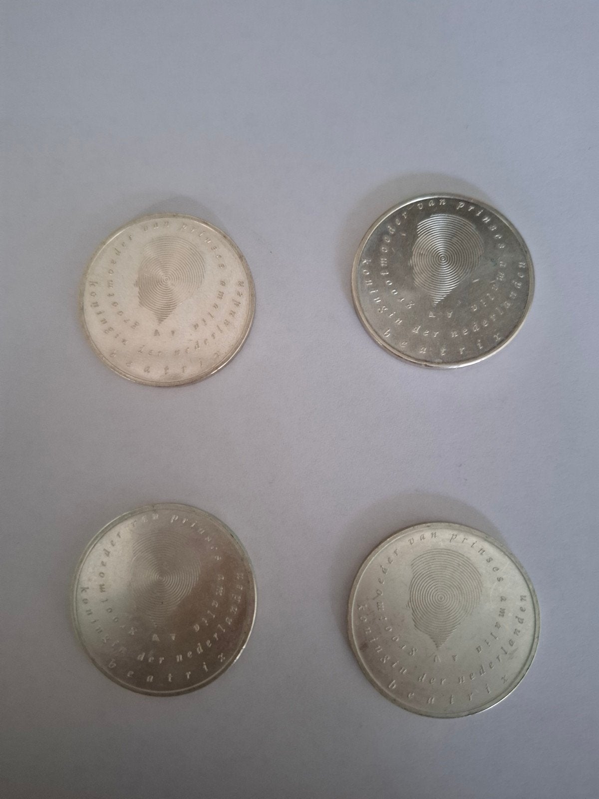 Set van 4 zilveren 10 euro munten Koningin Beatrix, Postzegels en Munten, Ophalen, Koningin Beatrix, Euro's, Zilver