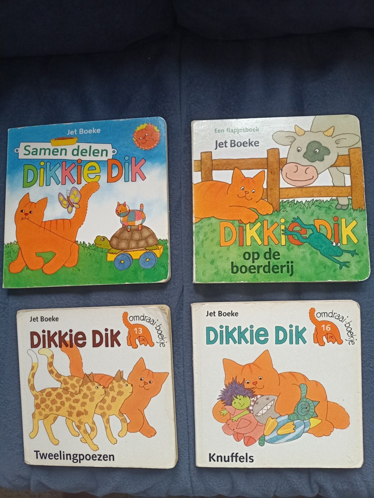 Dikkie Dik - 4 kartonnen boekjes - Jet Boeke, Ophalen of Verzenden, Gelezen, Fictie algemeen